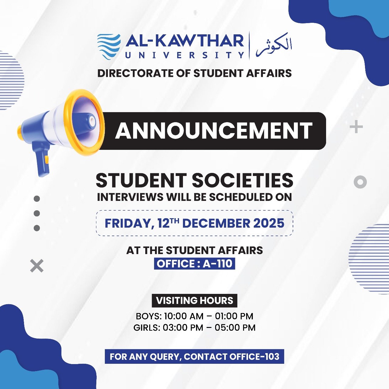Student Societies Interview 2025